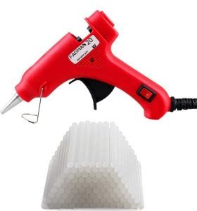 FADMAN RED MINI HOT MELT GLUE GUN WATT ON OFF SWITCH INDICATOR WITH ADHESIVE HOT GLUE