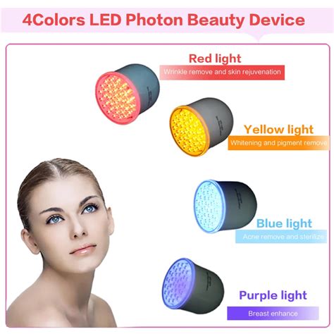 Color Photon Led Skin Rejuvenation Red Blue Yellow Light Skin Care