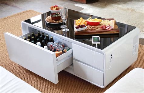 Sobro Smart Coffee Table W Fridge Speakers Led Lights Charging