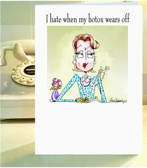 Funny Old Woman Birthday Cards Funny Birthday Card Botox Humor Botox ...