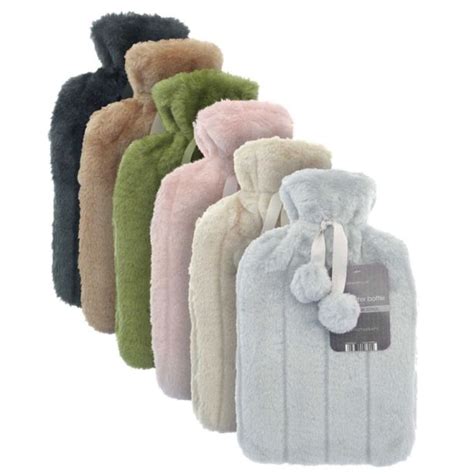 Wholesale Hot Water Bottles With Luxury Faux Fur Cover Assorted Colours Uk Wholesaler And