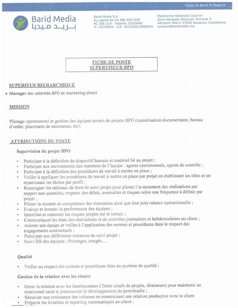 Concours De Recrutement Barid Media Postes Dreamjob Ma