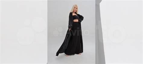 Костюм женский кимоно с брюками широкими черный купить в Химках с ...