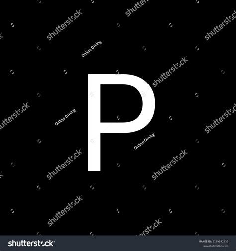 Alphabet Letter P Logo Icon Black Stock Illustration 2199192535 ...