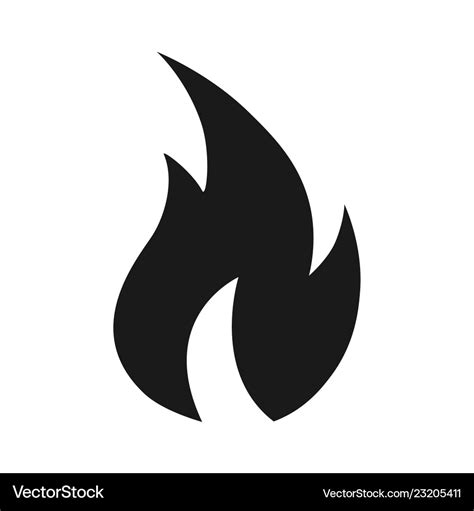 Fire Flame Icon Royalty Free Vector Image Vectorstock