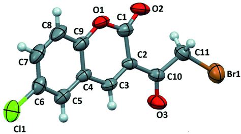 ORTEP Diagram Of 6 Chloro 3 Bromoacetyl Coumarin Reprinted From Ref