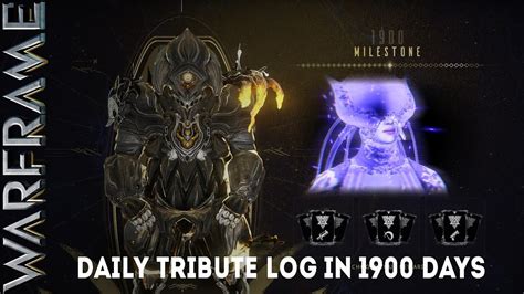 Warframe Daily Tribute Log In 1900 Days Evergreen Choices C YouTube