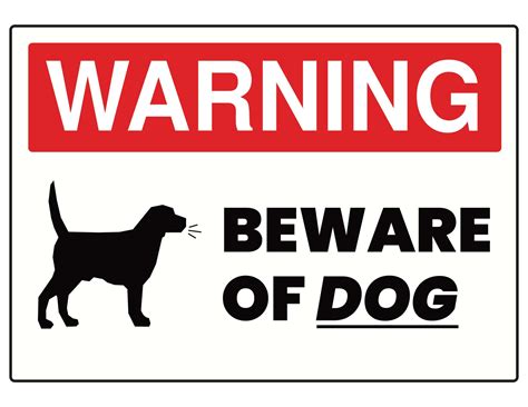 Free Printable Beware Of Dog Sign Templates Pdf