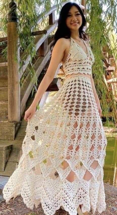 Vestido De Noiva Croch Elegante