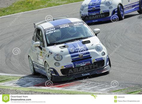 Fiat 595 Abarth Cars On Monza Track Ferrari Challenge April 2015