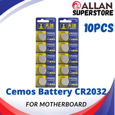 Allan Superstore 10pcs 1pc Cmos Battery CR2032 Battery For