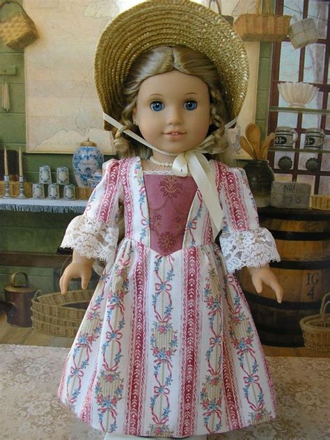 American Girl Colonial Dress And Special Straw Bonnet Elizabeth Felicity American Girl