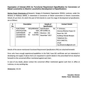 Fillable Online Expression Of Interest EOI For Functional Requirement