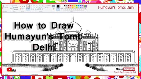 Humayuns Tomb Drawing L Learnbyart Youtube