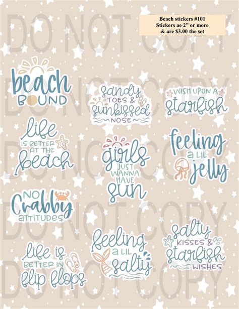 Beach Stickers #101 | Stickers, Paper, Feelings