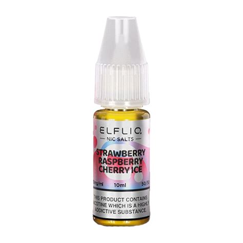 Elf Bar Elfliq Strawberry Raspberry Cherry Ice E Liquid 10ml Free Uk