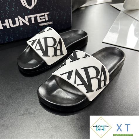 Mua Dép ZARA Quai Chữ Dép Quai Ngang ZARA Quai Xanh Đen Đế Cao Su Cao 5 Cm siêu hot 2023 đi