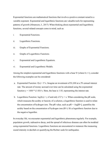 MTH 1201 UNIT 5 LJ Learning Journal Exponential Functions Are