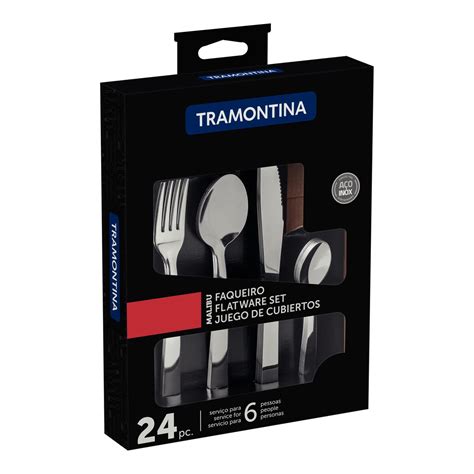 Tramontina Malibu 24 Piece Stainless Steel Flatware Set Tramontina