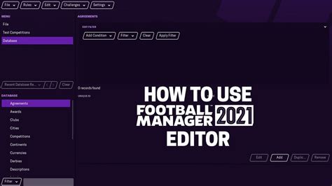 How To Use The Fm21 Editor Tutorial Football Manager 2021 Youtube