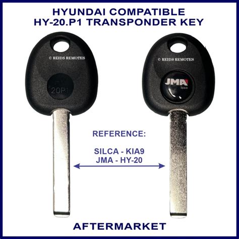 Hyundai Kia Compatible Silca KIA9TE JMA HY20 Transponder Key Blank