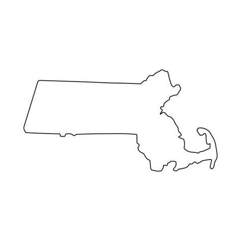 Massachusetts Map Outline Illustrations Royalty Free Vector Graphics And Clip Art Istock