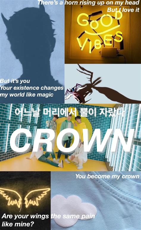 Aesthetic Crown Txt Tomorrow By Together Big Hit Lyrics Wallpaper 2019