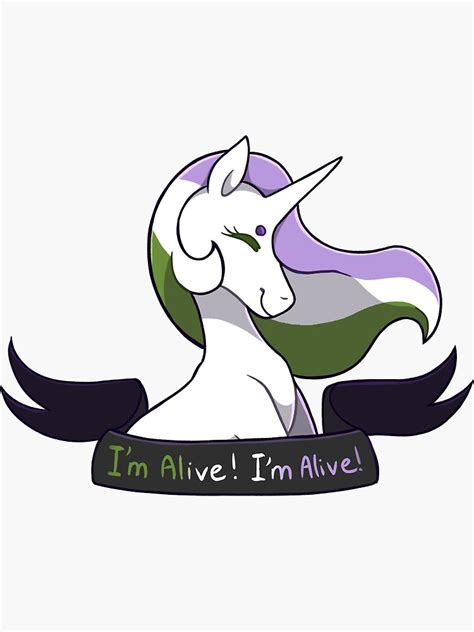 Pride Unicorn Genderqueer Sticker For Sale By Katiekomics Art Redbubble