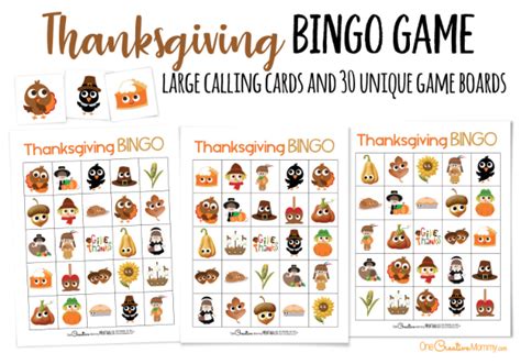 Best Thanksgiving Bingo Game! - onecreativemommy.com