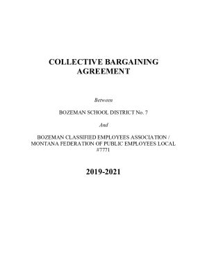 Fillable Online COLLECTIVE BARGAINING AGREEMENT Between CITY OF Fax