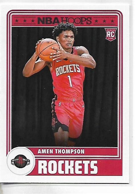 Panini Nba Hoops Amen Thompson Rookie Hoops Tribute Card Ebay