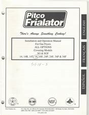 Pitco frialator 18F Manuals | ManualsLib