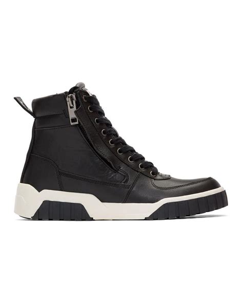 Diesel Black S Rua Mid Sneakers For Men Lyst