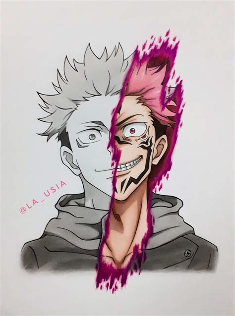 Itadori-Sukuna//Jujutsu Kaisen + Xiao//Genshin Impact | DibujArte Amino