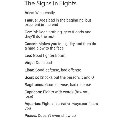 The Signs In A Fight Libra Zodiac Facts Zodiac Sign Traits Zodiac