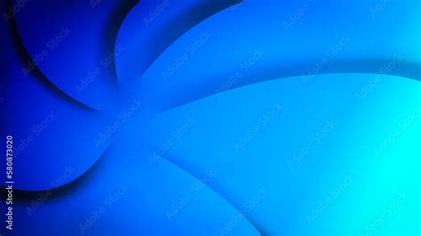 Bright, blue, abstract gradient background with effects of waves or ...