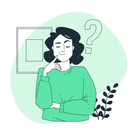Думающее лицо концепции иллюстрации | Бесплатно векторы