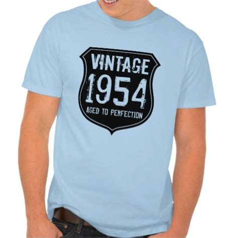 Vintage 1954 Aged To Perfection Tee Shirt For Men Zazzle Mens