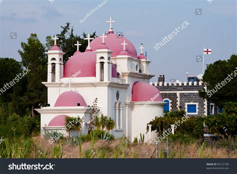 The Pink Domes Of The Greek Orthodox Church Of The Seven Apostles In