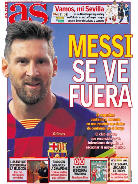 La Portada Del Diario As 21 08 2020