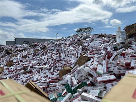 Customs Destroys Php1 43 Billion Worth Of Smuggled Cigarettes In Zambo