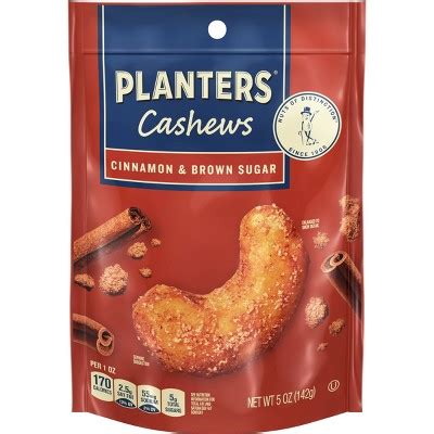 Planters Cinnamon Brown Sugar Cashews 5oz Target