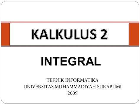 Kalkulus 2 Integral Ppt