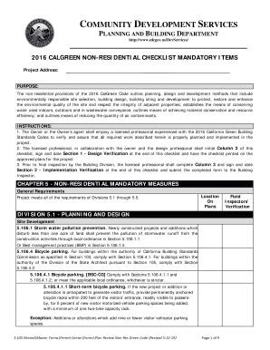 Fillable Online CalGreen Checklists Inspections And Commissioning