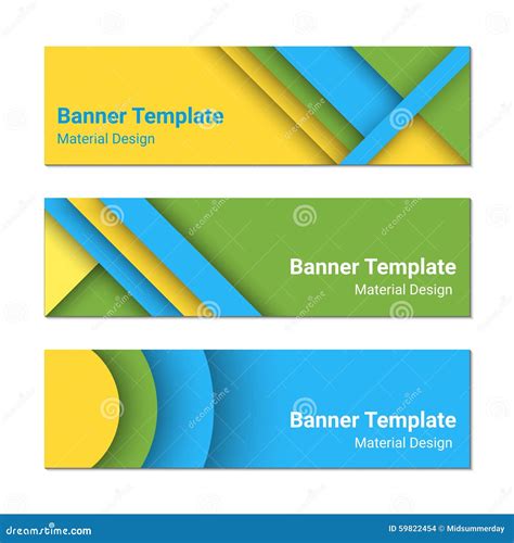 Set Of Modern Colorful Horizontal Vector Banners Stock Vector