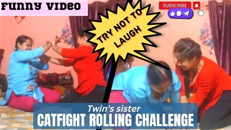 Twins Sister Catfight Rolling Challenge😂 Youtube