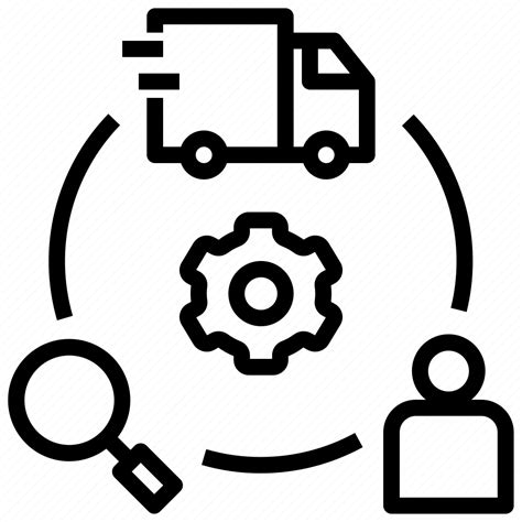 Supply Chain Management Logistic Research Customer Process Icon