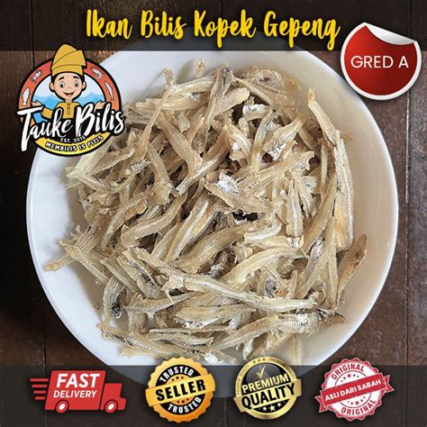 Ready Stock Ikan Bilis Kopek Gepeng Gred A Dari Sabah Gram