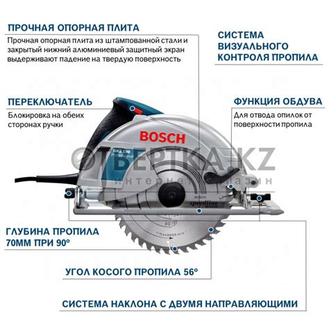 Дисковая пила Bosch Gks 190 0601623000 купить в Алматы цена оптом и в розницу характеристики