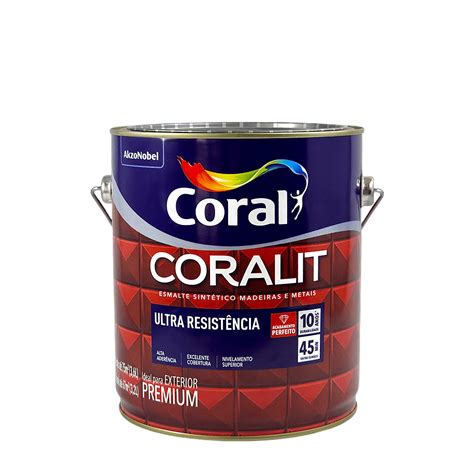 Esmalte Sintético Coral Alto Brilho Coralit Ultra Resistência 3 6l